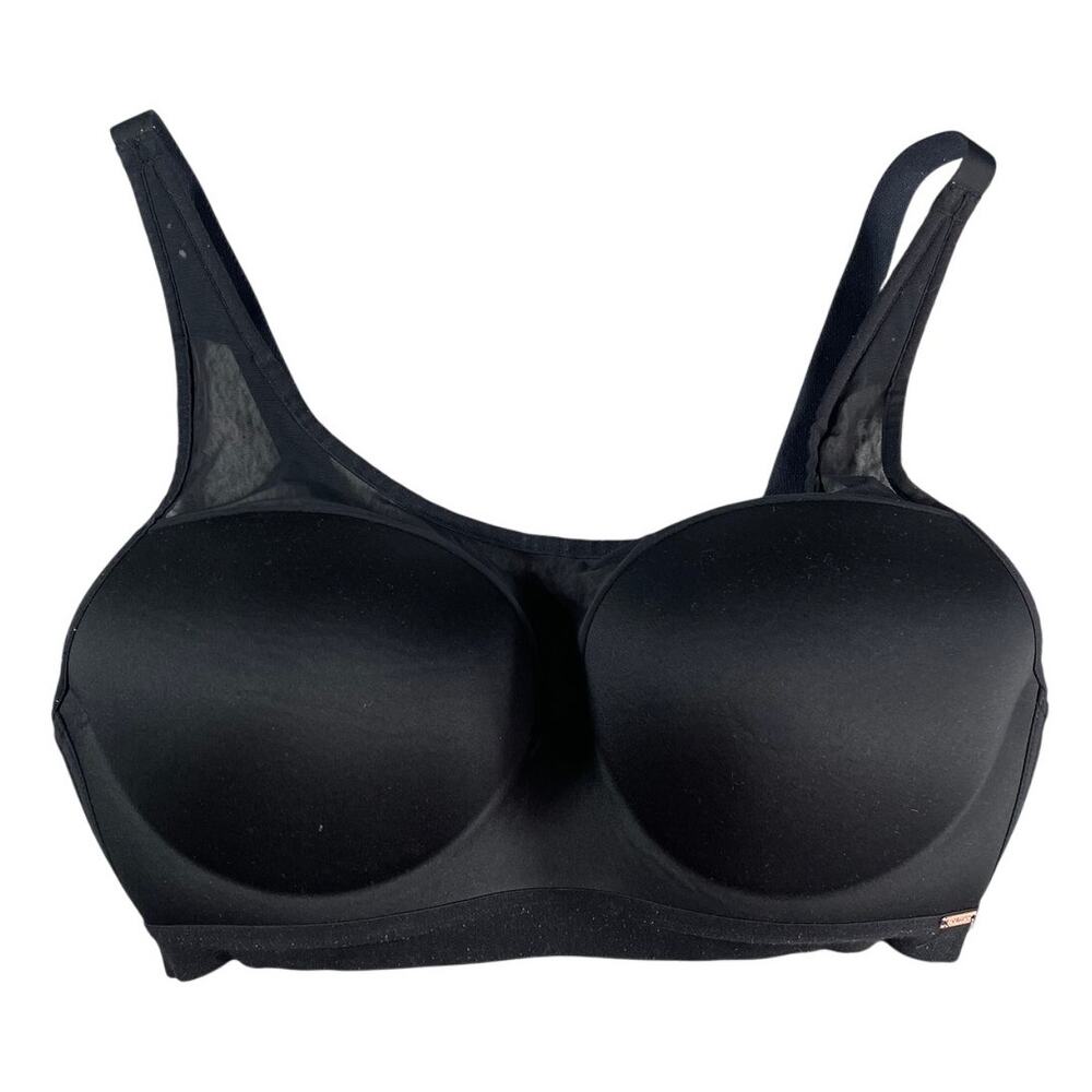 Le Mystere Bra Womens 36D Black Padded Adjustable Strap T Shirt Bra